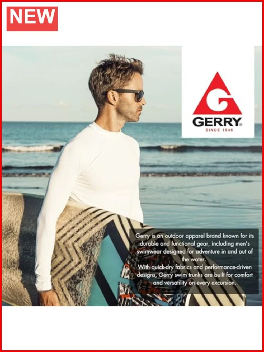 Long Sleeve UPF 50 Rash Guard for Men, Quick-Dry Swim Shirt